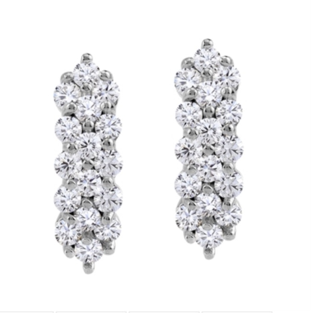.925K Sterling Silver Sapphire Huggie earrings